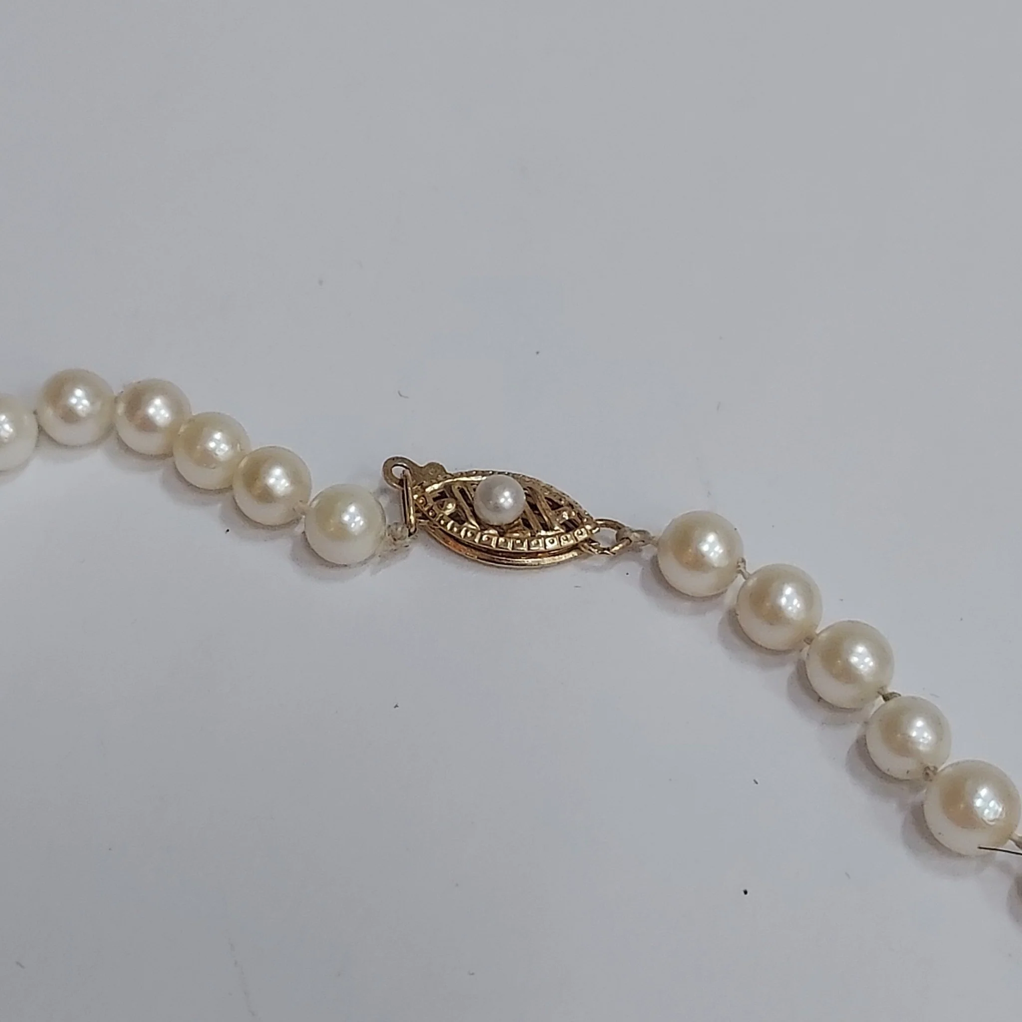 14K Gold & Pearl Necklace - Image 3