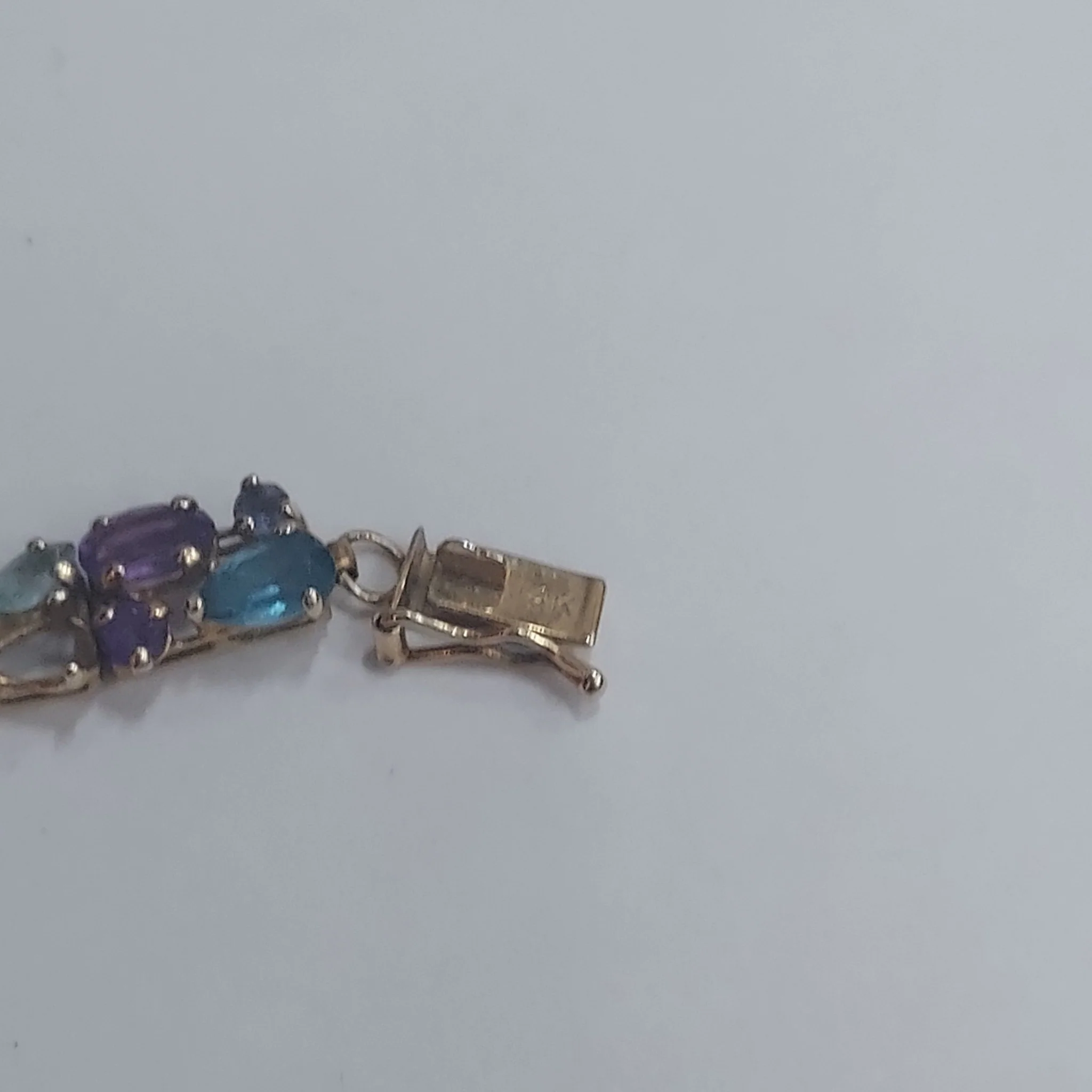 14K Gold & Stone Bracelet - Image 9
