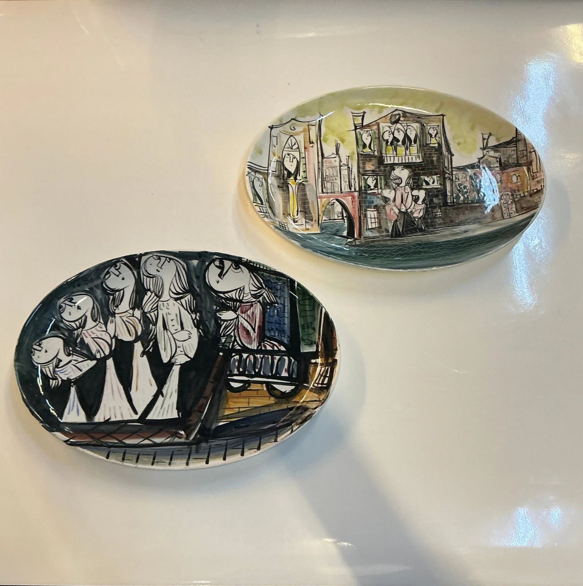 20th c. Silvestri ceramic plates