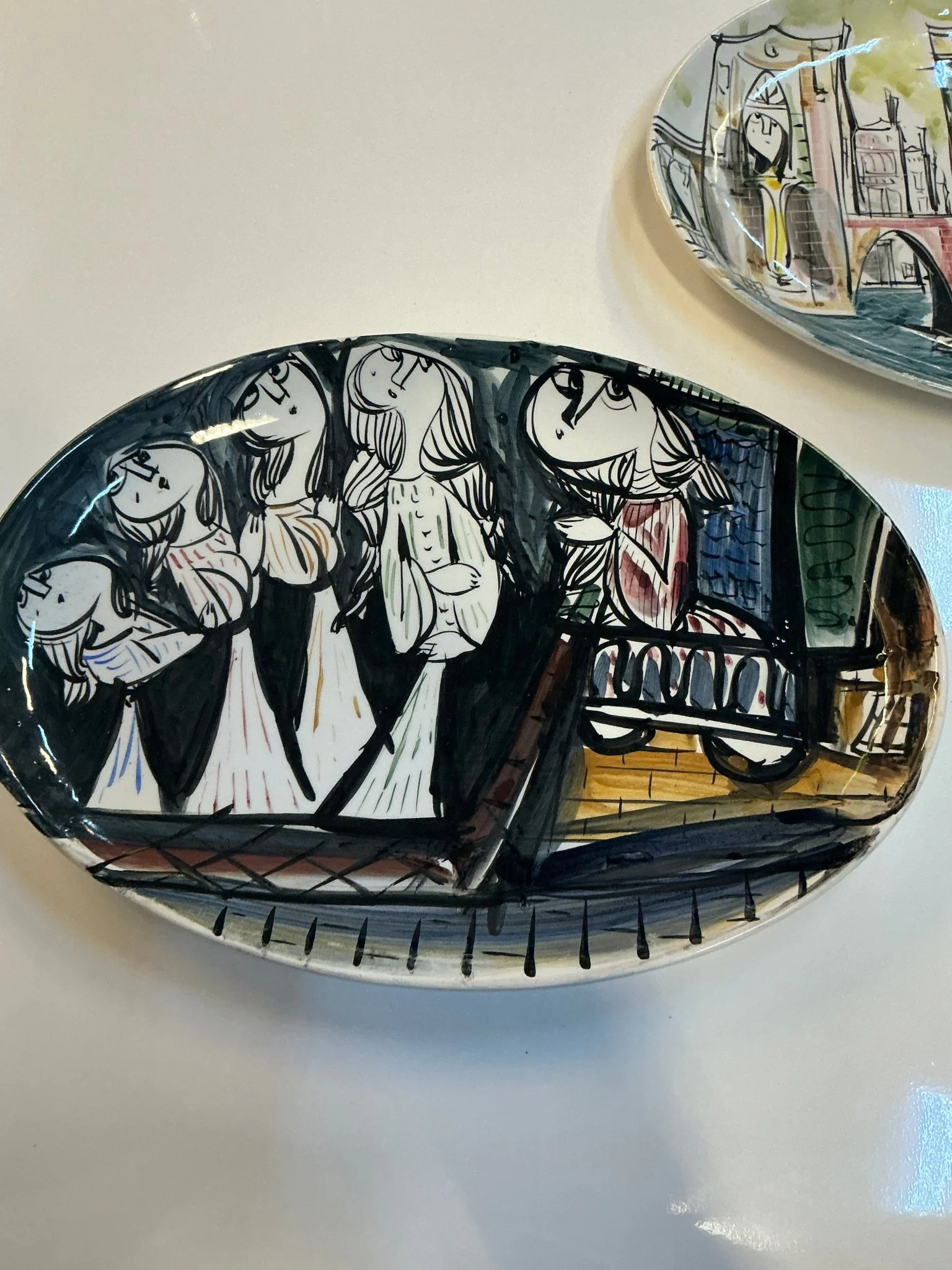 20th c. Silvestri ceramic plates - Image 2