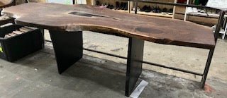 Black Walnut & Resin filled Live Edge Table - Image 2