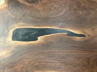 Black Walnut & Resin filled Live Edge Table - Image 6