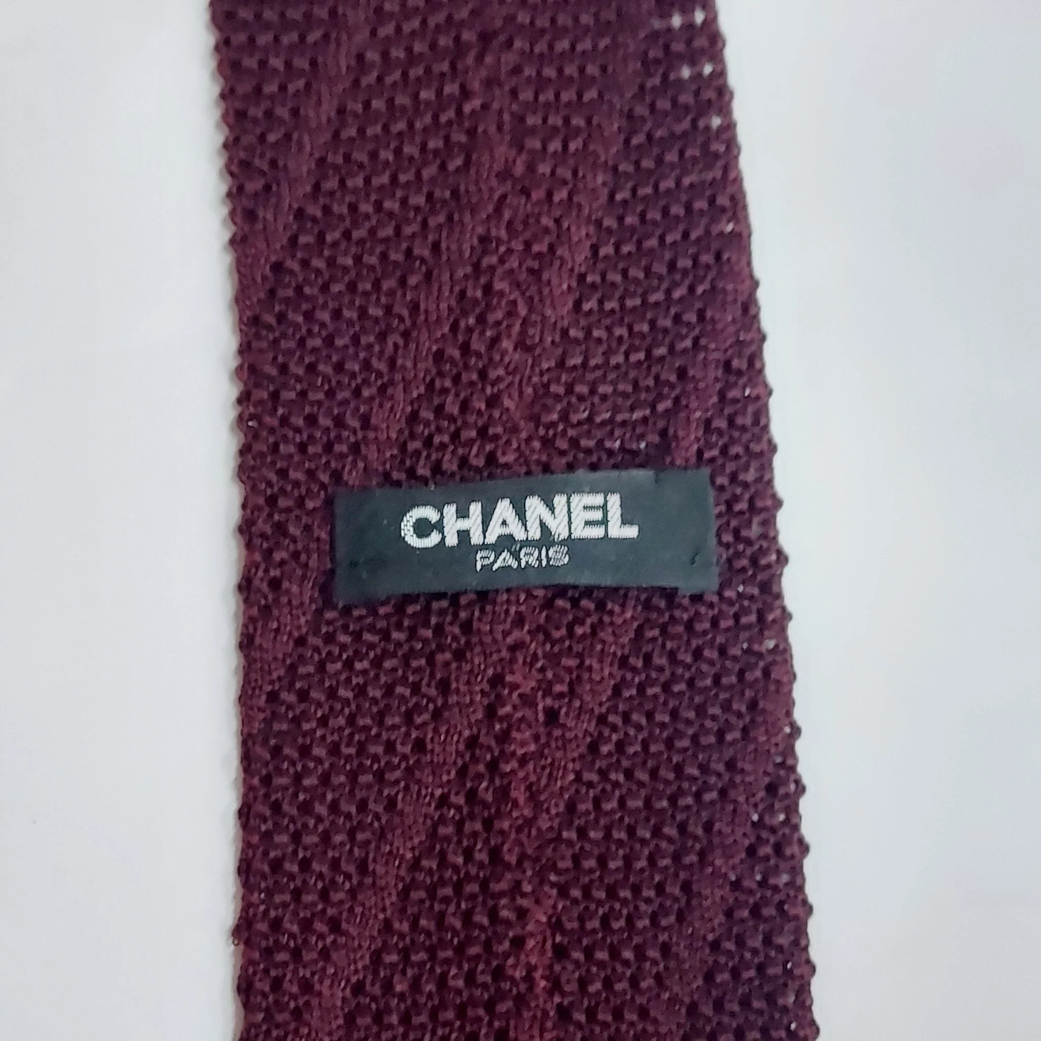 Chanel Woven Silk Tie - Image 4