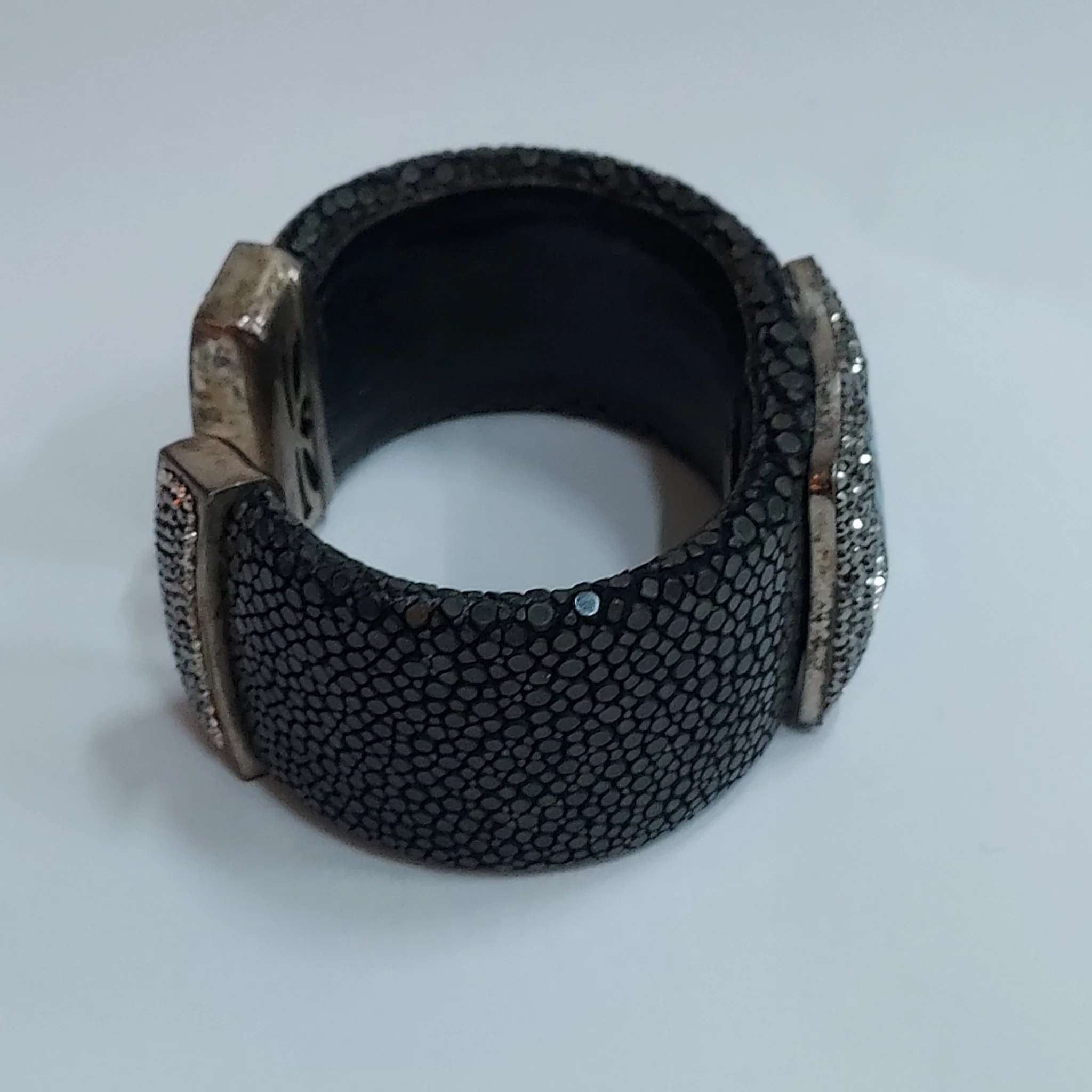 Lisa M Stingray, Sterling Silver, Turquoise & Stone Cuff Bracelet - Image 6