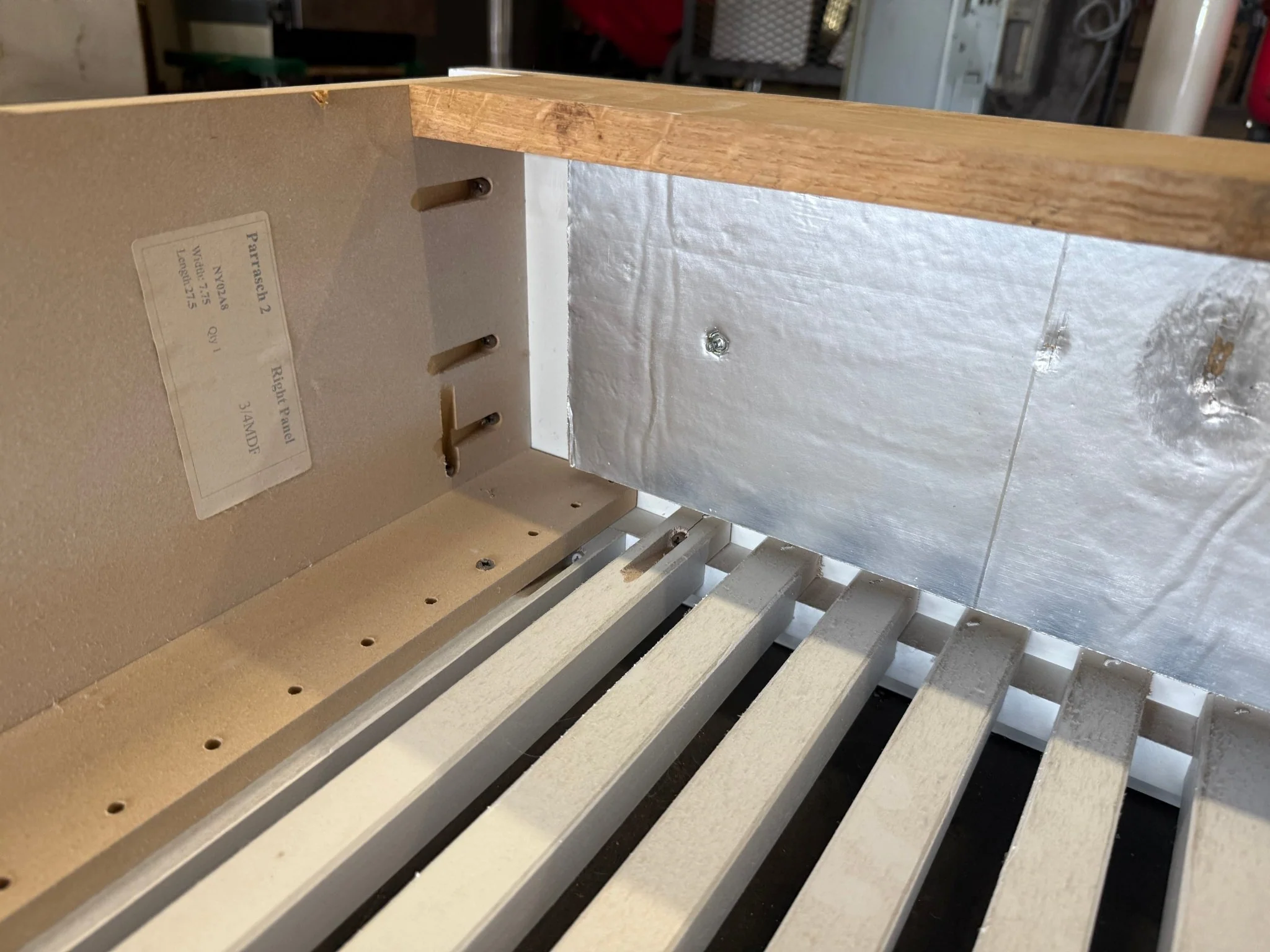 Radiator Cover Particleboard Insulated Top - Image 3