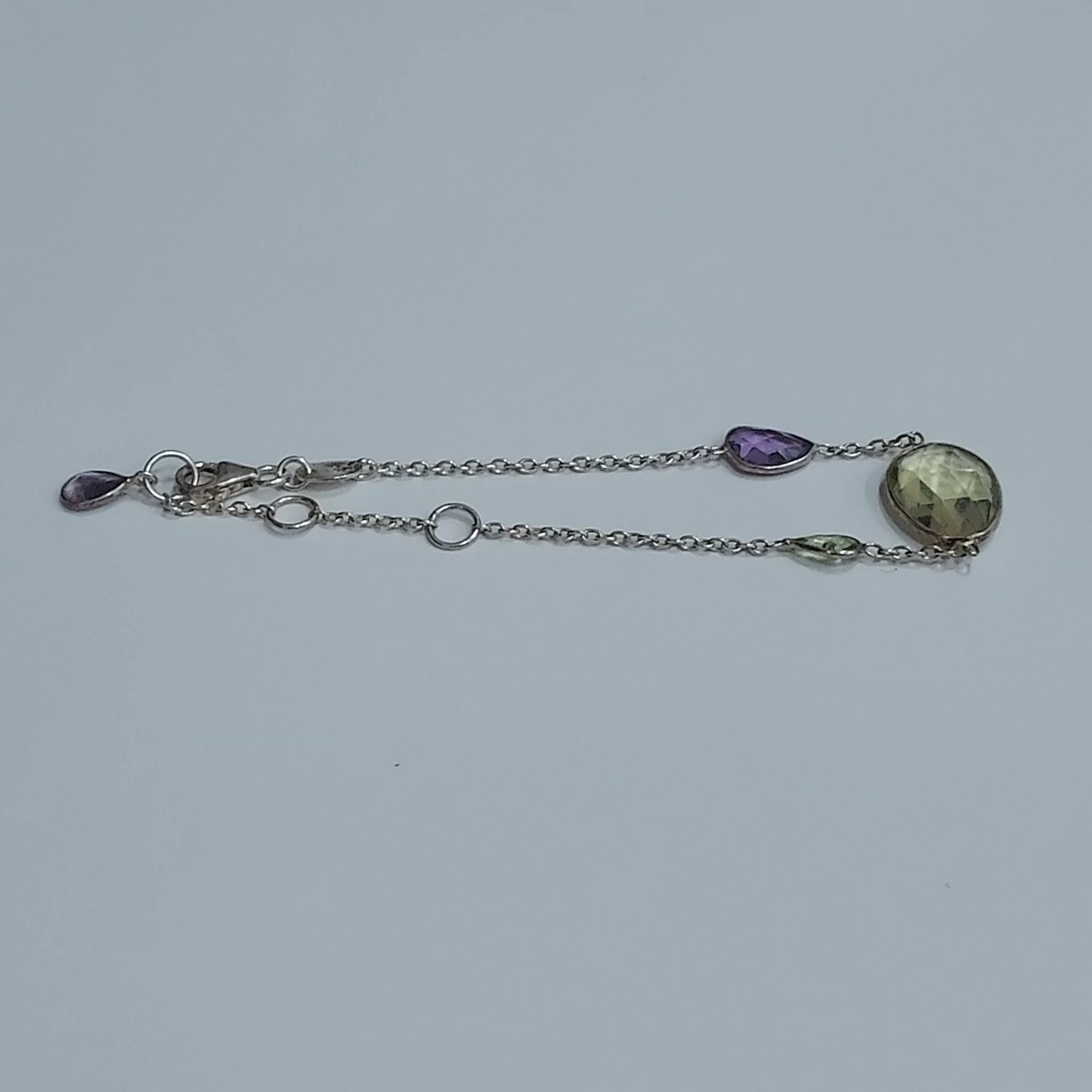 Sterling Silver & Stone Bracelet - Image 2