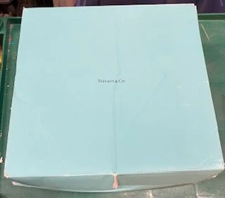 Tiffany Co signed Sierra Pattern Geometric Crystal square bowl 9" - Image 7