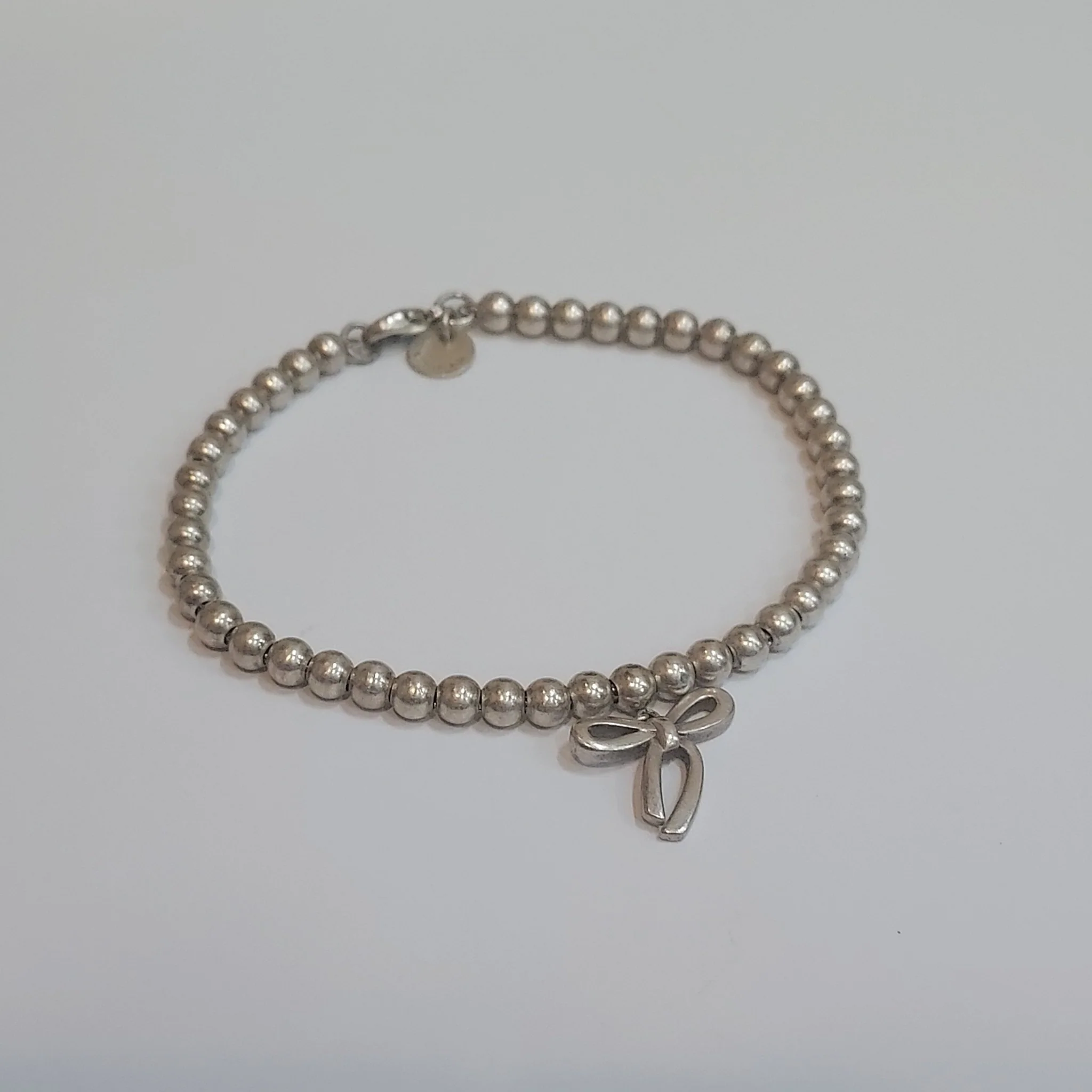 Tiffany & Co. Sterling Silver Bow Charm Bracelet