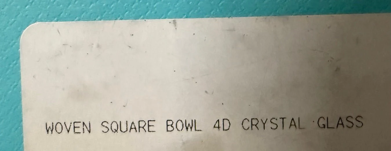 Tiffany & Co Woven Square 4" Crystal Glass - Image 4