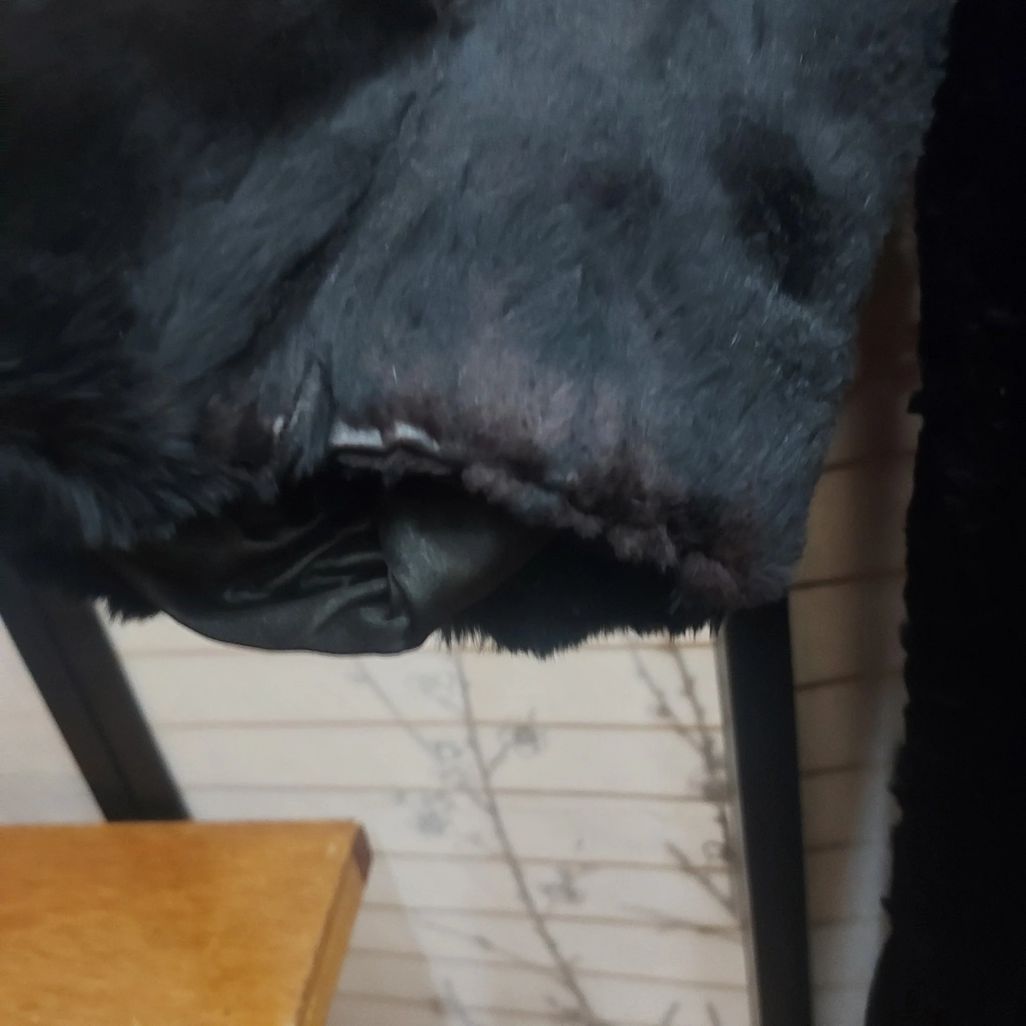 Black Fur & Mohair Coat - Image 17